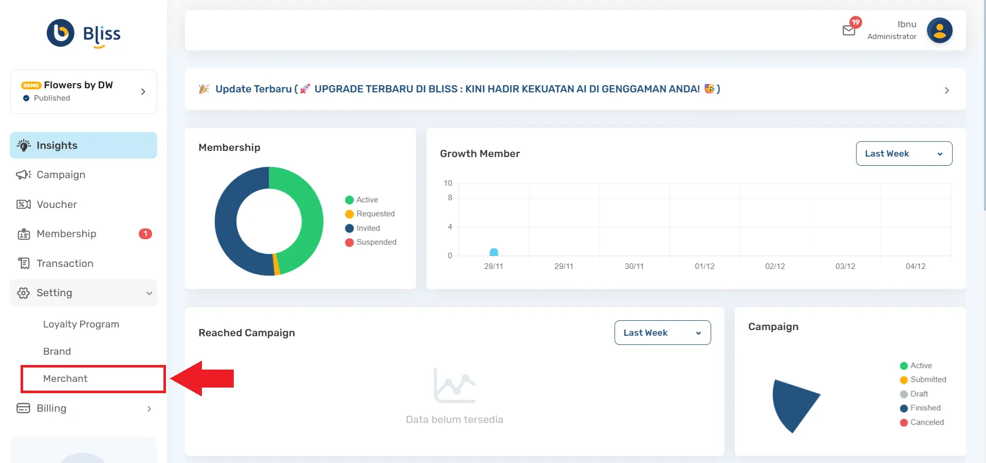 Cara memperbarui detail merchant